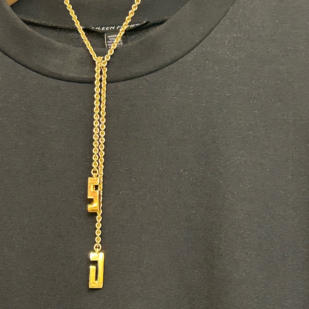 St. John knit logo necklace